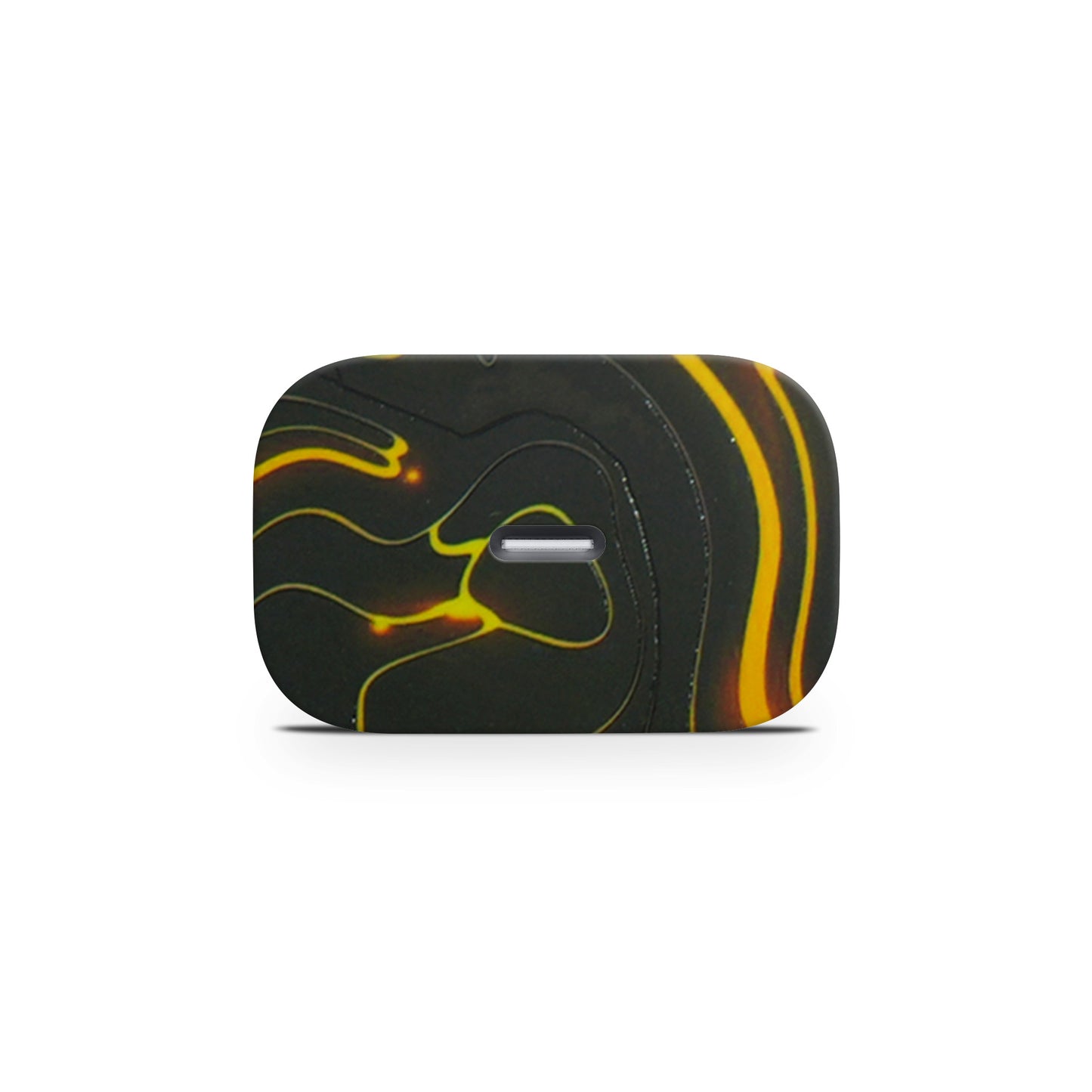 Black Golden Lines 3D Textured Skin For Charger