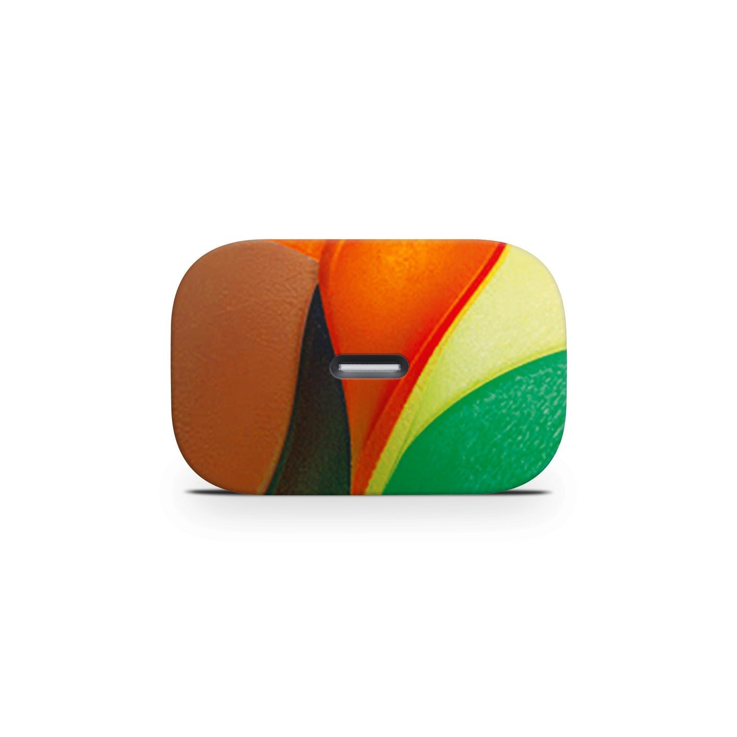 Green And Orange Paint Design Matte Finish Latest Skin For Charger