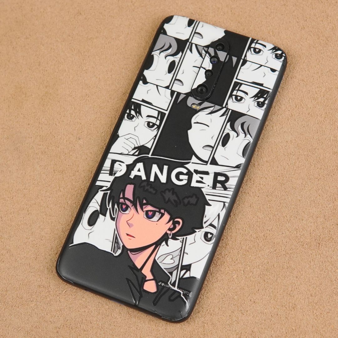 Danger Anime 3D Textured Phone Skin