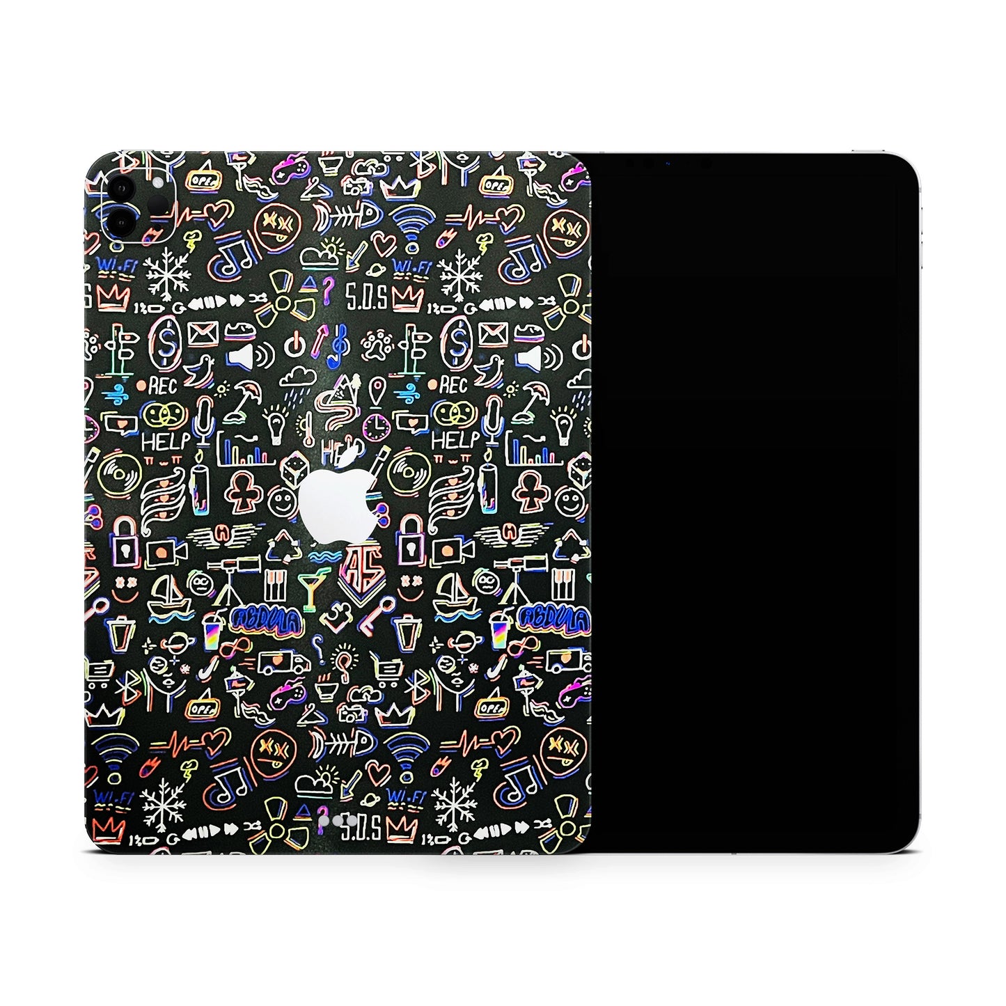 Colourful Doodles Matte Finish Skin For iPad/Tablet