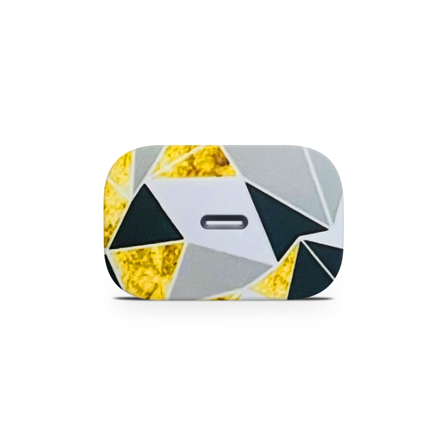 Grey Gold Tiles 3D Textured Finish Skin For Charger