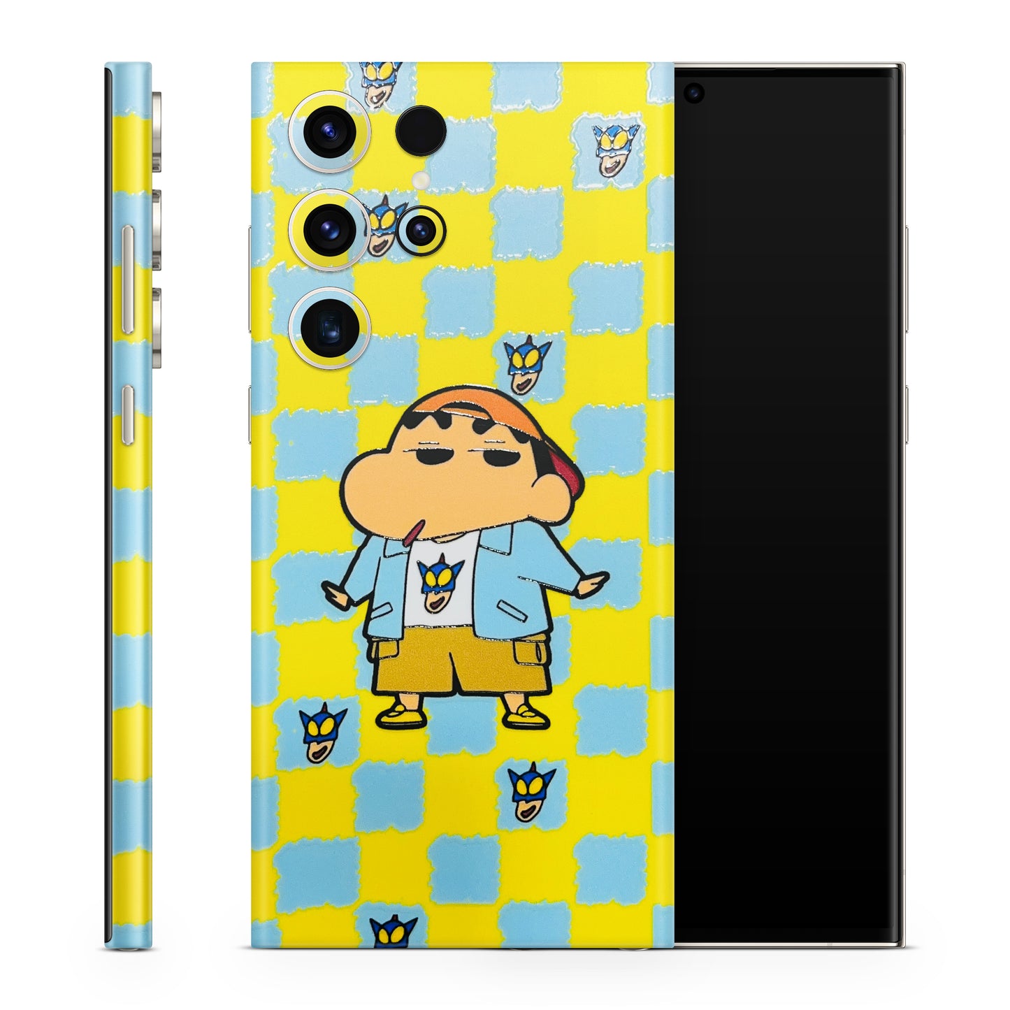 Yellow Blue Shinchan Cute 3D Finish Phone Skin