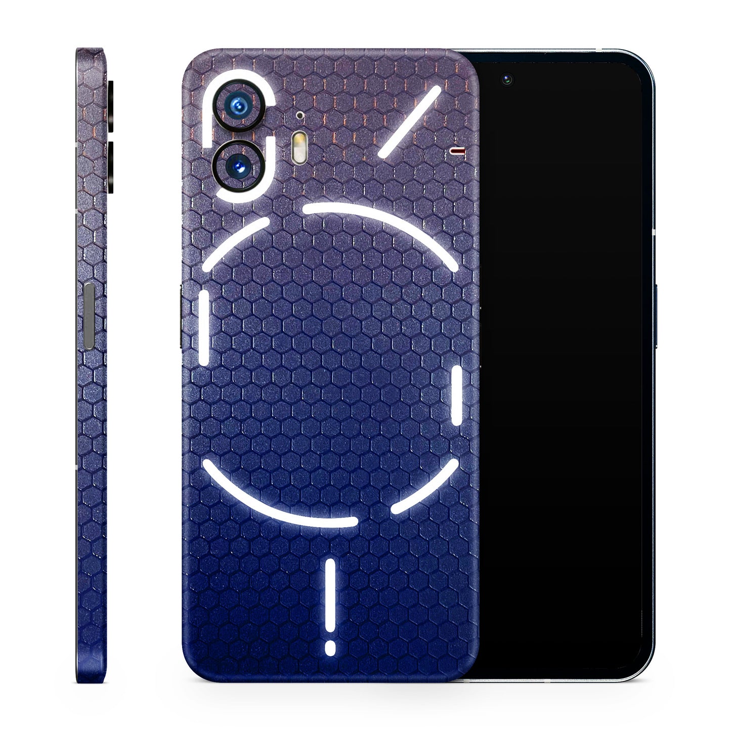 Premium Blue Honeycomb 3D Textured Phone Skin