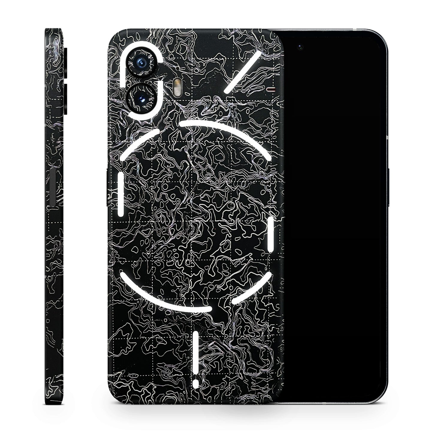 Black map Texture 3D Phone Skin - Skinly