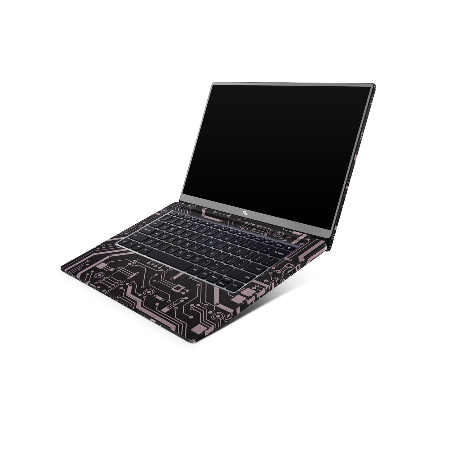 Black Tech Circuit Matte Finish Laptop Skin