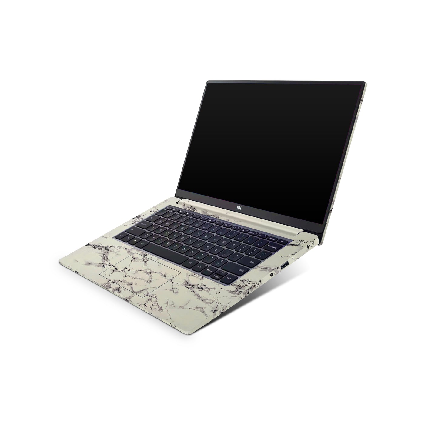 White Marble 3D Textured Laptop Skin