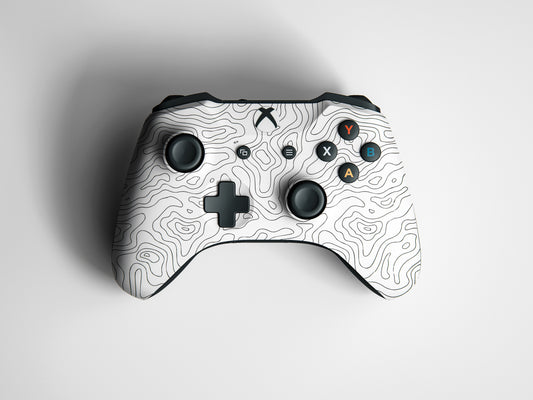 Abstract Line Map Matte Finish Controller Skin