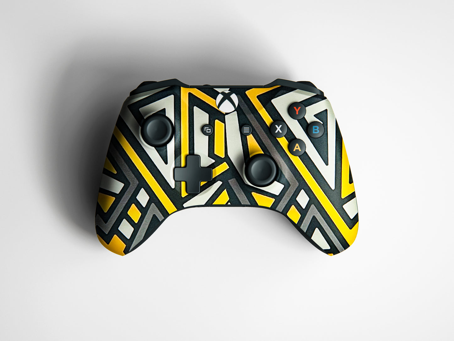 Xbox Series S Yellow And Grey Zig Zag Matte Finish Skin