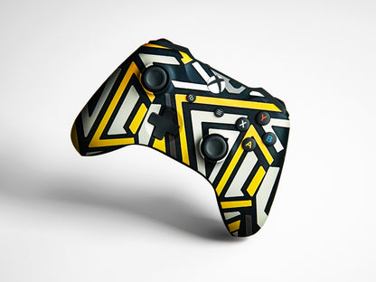 Xbox Series S Yellow And Grey Zig Zag Matte Finish Skin