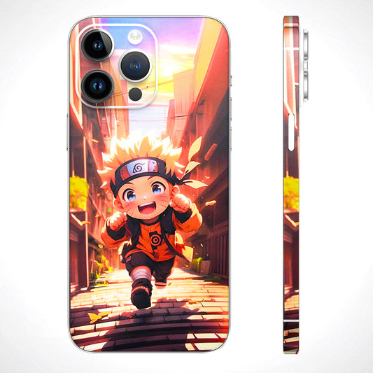 Naruto Cute Toon Running Matte Finish Phone Skin
