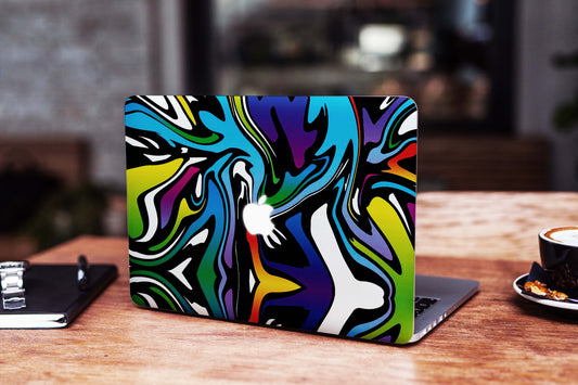 Abstract Colour Paints Matte Finish Latest Laptop Skin