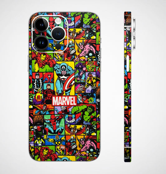 MARVELOUS Comic Characters 3D Embossed Phone Skin - Skinly