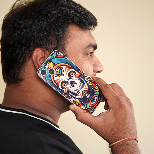 Tribal Skull 3D Textured Phone Skin