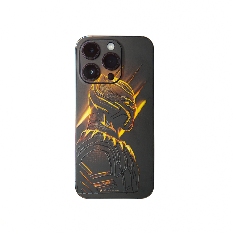 Gold Black Panther 3D Textured Phone Skin - Skinly