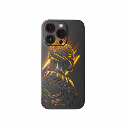 Gold Black Panther 3D Textured Phone Skin - Skinly