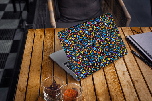 Space Doodles 3D Textured Laptop Skin - Skinly