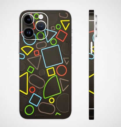 Black Shapes 3D Embossed Phone Skin - Skinly