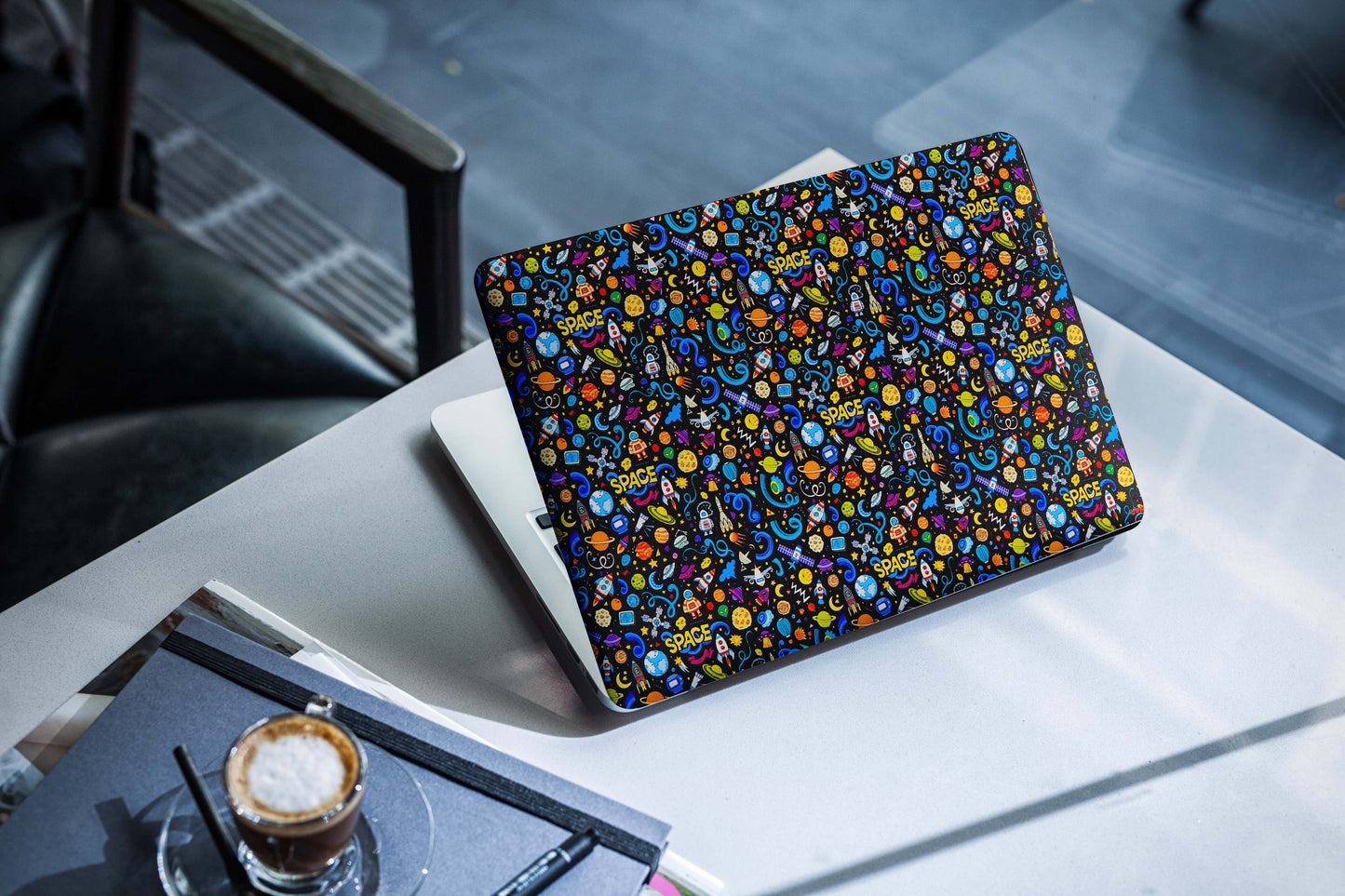 Space Doodles 3D Textured Laptop Skin - Skinly