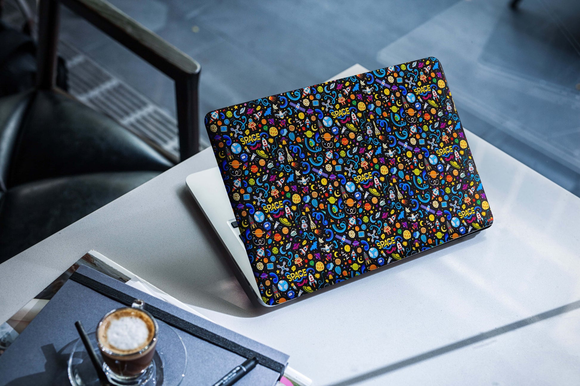 Space Doodles 3D Textured Laptop Skin - Skinly