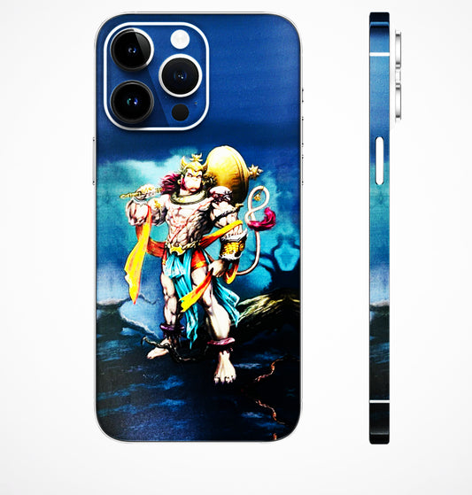 Dark Blue Mighty Hanuman 3D Embossed Phone Skin