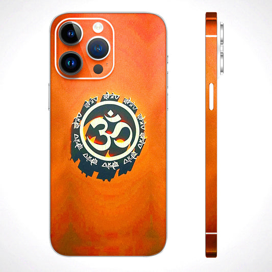 Aum Shiv Orange 3D Textured Phone Skin