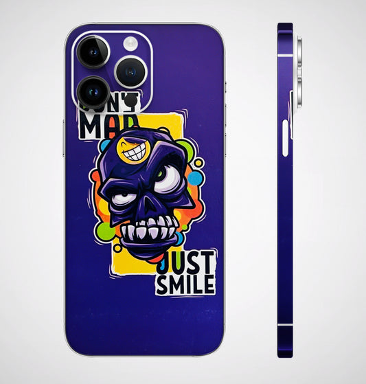 Just Smile Skull 3D Embossed Phone Skin