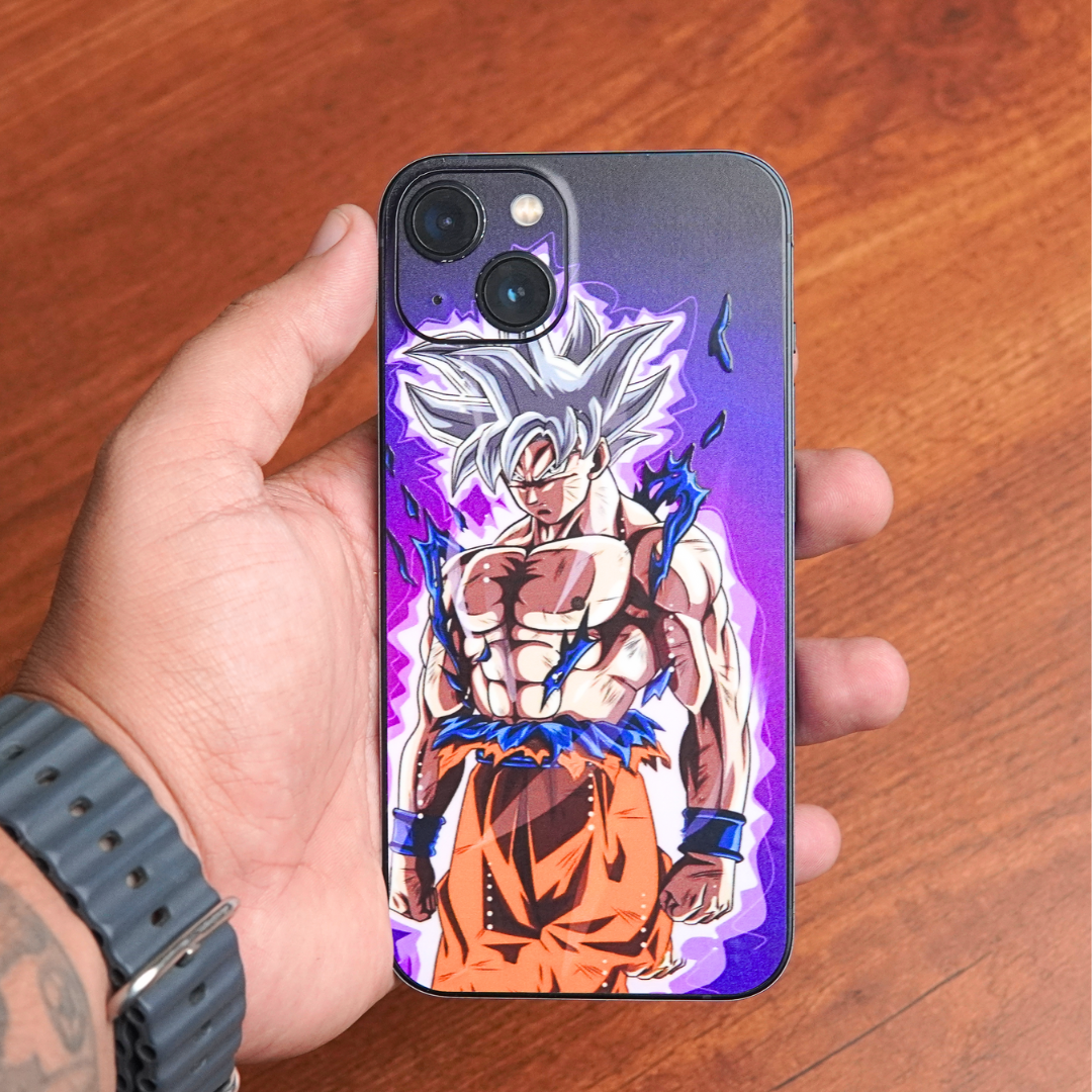 Goku Purple Anime 3D Textured Phone Skin - Skinly