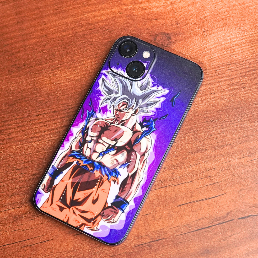 Goku Purple Anime 3D Textured Phone Skin - Skinly