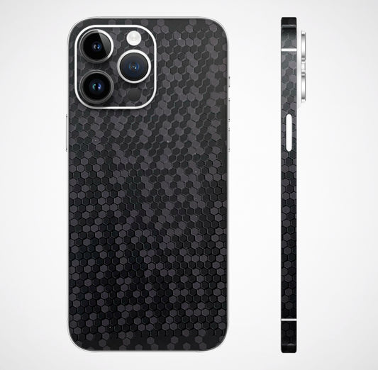 Black Grey Honeycomb Sober 3D Embossed Phone Skin - Skinly