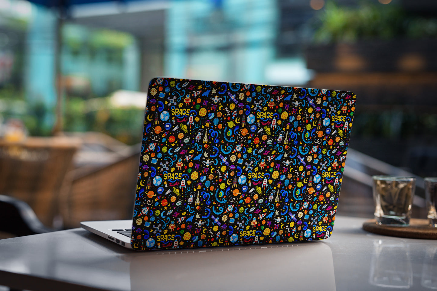 Space Doodles 3D Textured Laptop Skin - Skinly