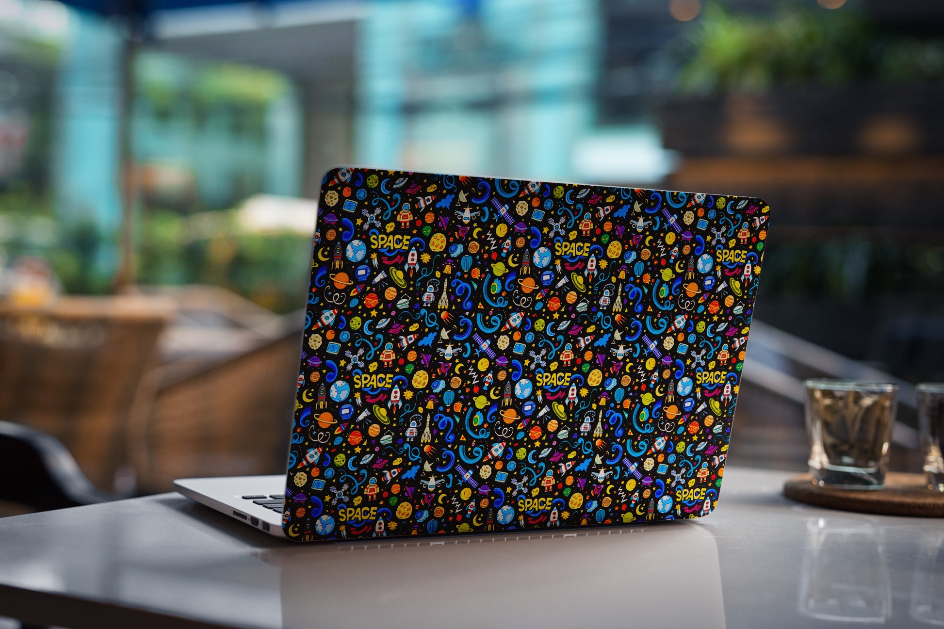 Space Doodles 3D Textured Laptop Skin - Skinly
