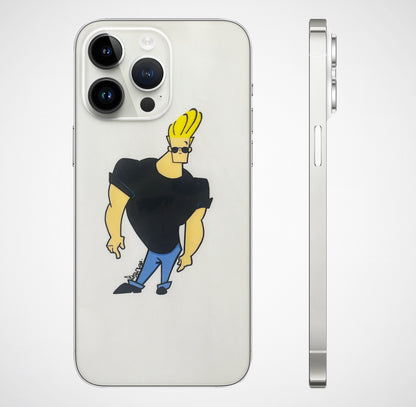 Transparent Johnny Bravo Membrane 3D Embossed Phone Skin - Skinly