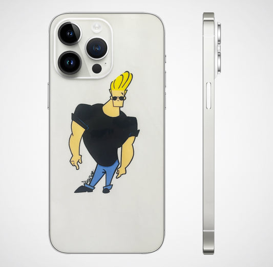 Transparent Johnny Bravo Membrane 3D Embossed Phone Skin - Skinly