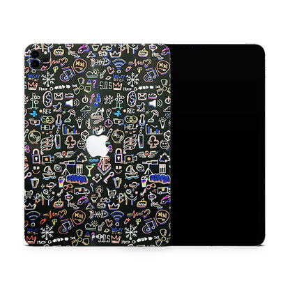 Colourful Doodles Matte Finish Skin For iPad/Tablet