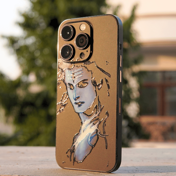 Har Har Mahadev Blue/Black 3D Textured Phone Skin - Skinly