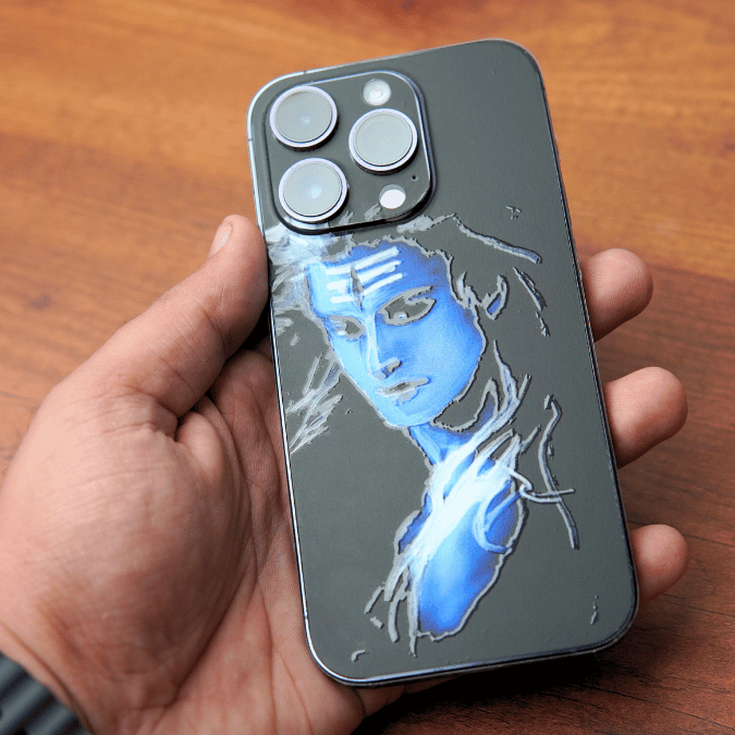 Har Har Mahadev Blue/Black 3D Textured Phone Skin - Skinly