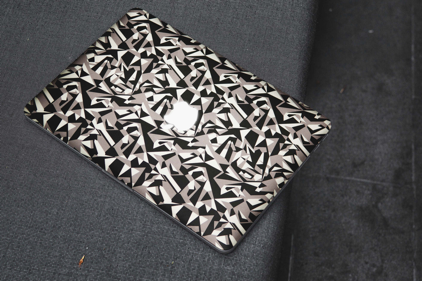 Colourfull Black And White Tiles Matte Finish Laptop Skin