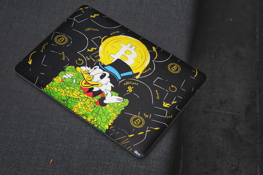 Scrooge McDuck With Bitcoin 3D Textured Laptop Skin
