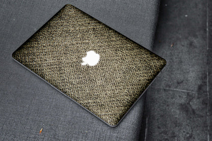 Premium Beige Febric 3D Textured Laptop Skin