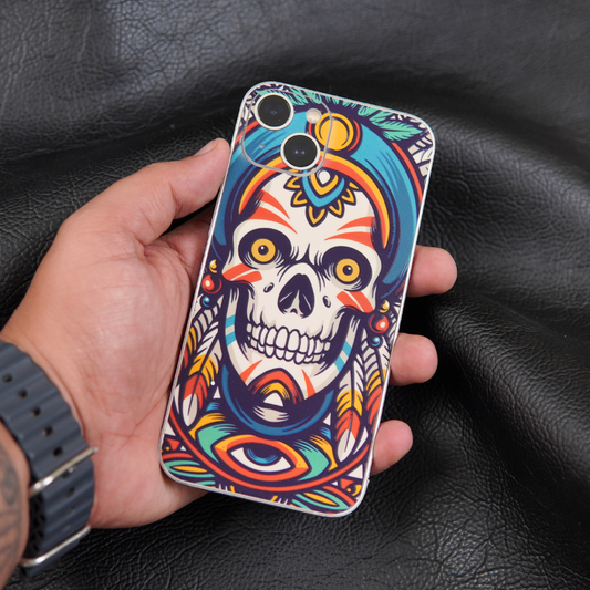 Tribal Skull 3D Textured Phone Skin