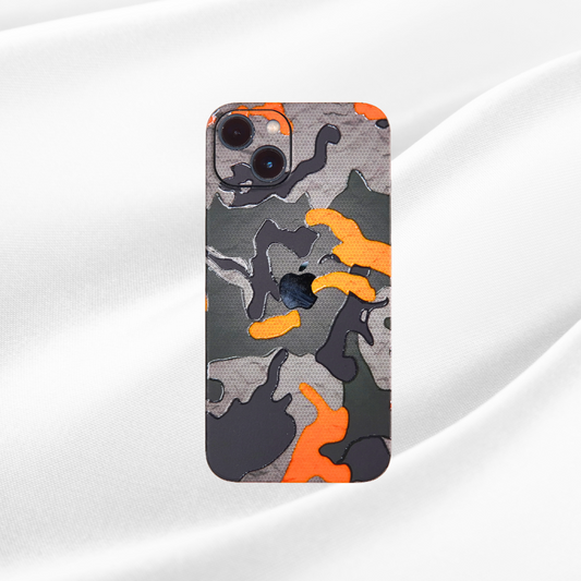 Orange Camouflage 3D Textured Phone Skin - Skinly