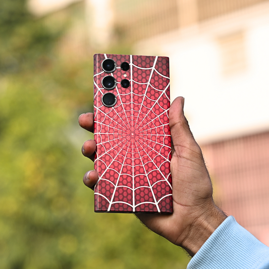 Classic Spidey Web 3D Textured Phone Skin - Skinly