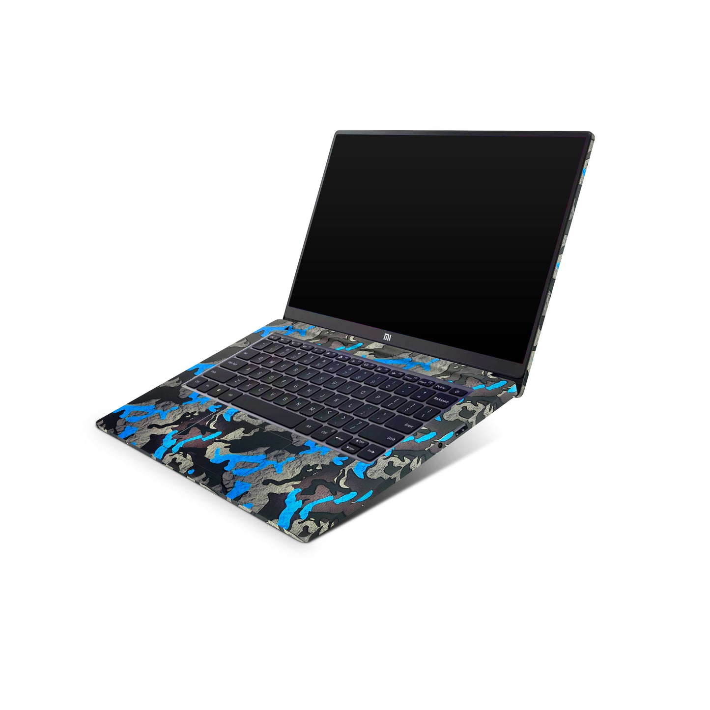 Blue Black Camo 3D Textured Laptop Skin