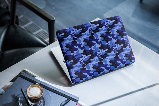 Blue Camoflauge 3D Textured Laptop Skin