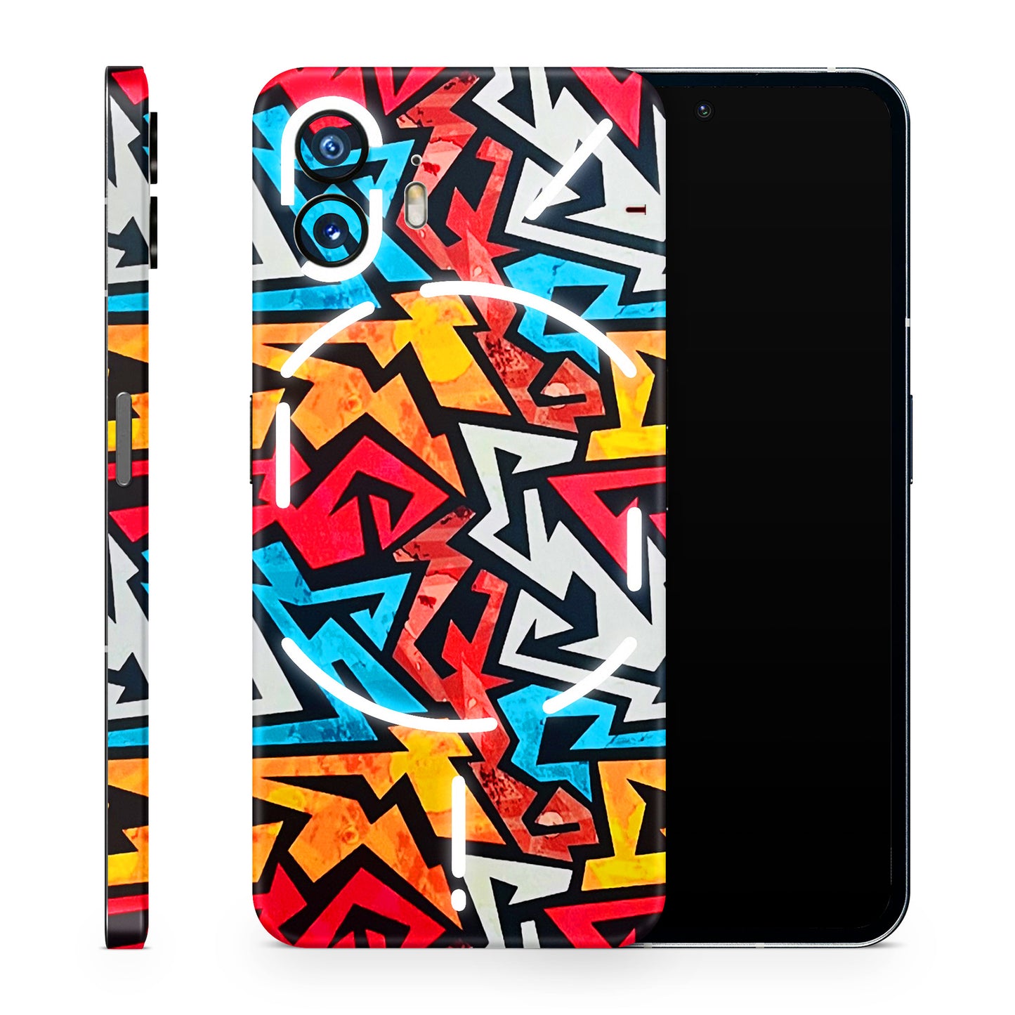 RGB Zigzag Love Matte Finish Phone Skin