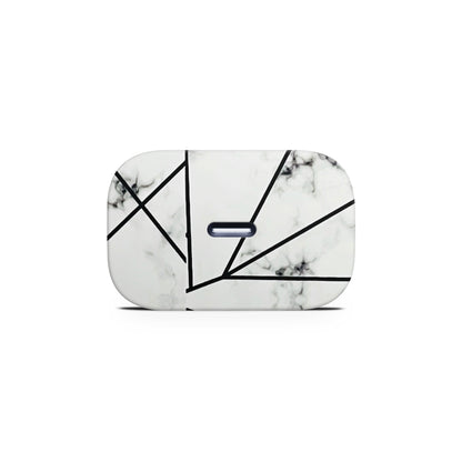 White Marble 3D Finish Skin For Charger