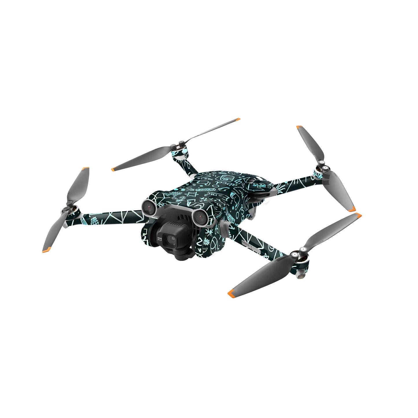 Blackboard Doodles Matte Finish Drone Skin