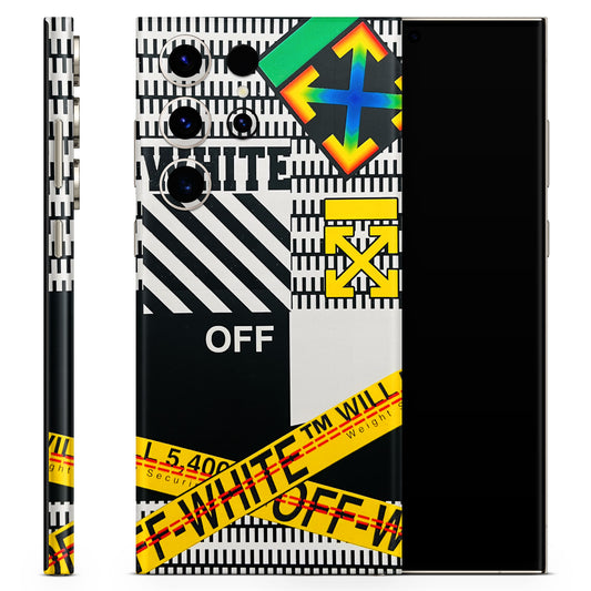 White Off Abstract 3D Textured Phone Skin - Skinly