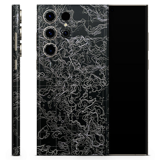 Black map Texture 3D Phone Skin - Skinly