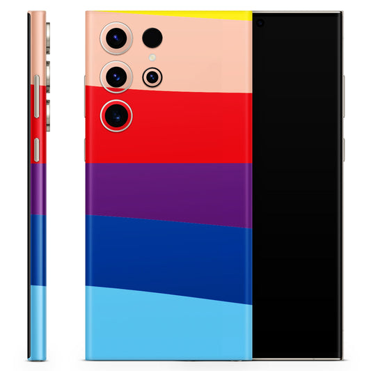 Rainbow Wave Art Matte Finish Latest Phone Skin